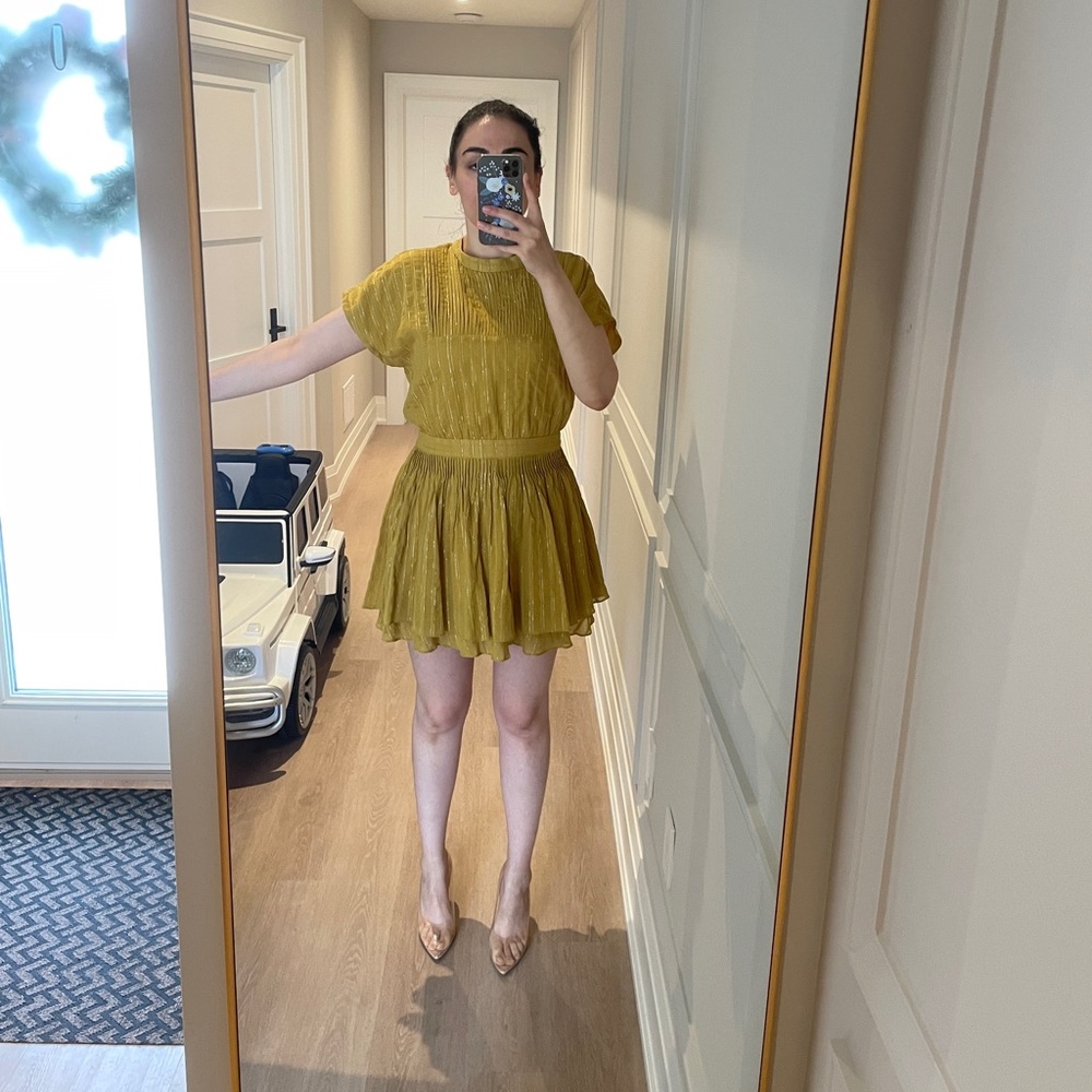 Tularosa Summer Flare Yellow Tulip Dress - Size M